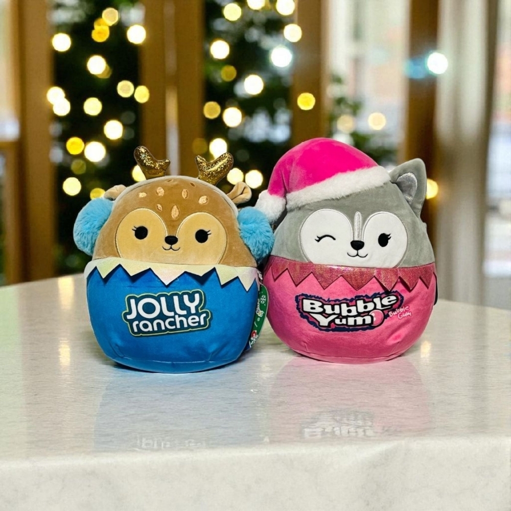 Squishmallows Holiday Heidi (Bubble Yum) & Dawn (Jolly Rancher)